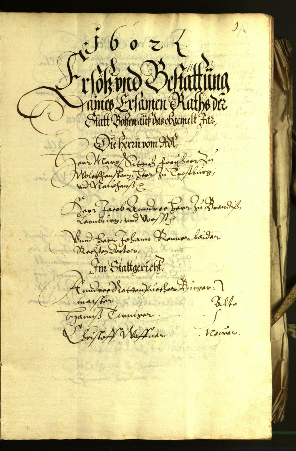 Civic Archives of Bozen-Bolzano - BOhisto Minutes of the council 1602 