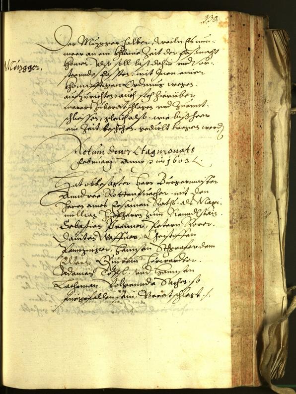 Stadtarchiv Bozen - BOhisto Ratsprotokoll 1603 