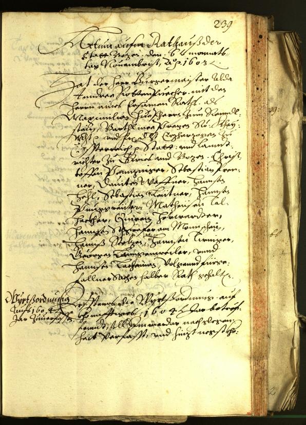 Stadtarchiv Bozen - BOhisto Ratsprotokoll 1603 