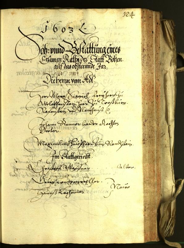 Stadtarchiv Bozen - BOhisto Ratsprotokoll 1603 