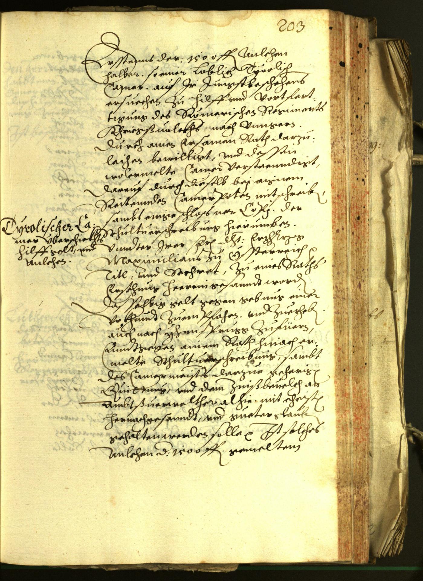 Stadtarchiv Bozen - BOhisto Ratsprotokoll 1603 