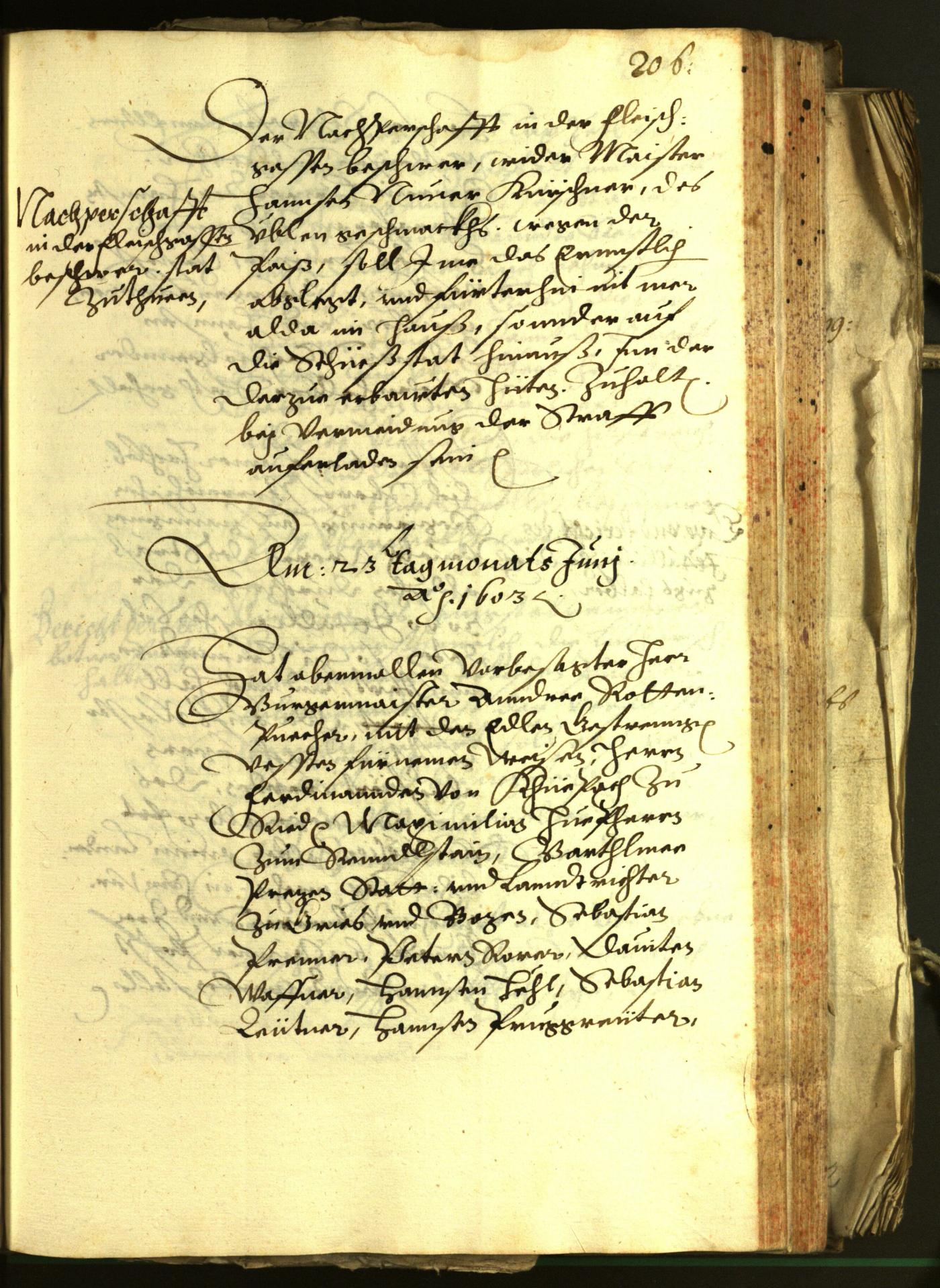 Stadtarchiv Bozen - BOhisto Ratsprotokoll 1603 