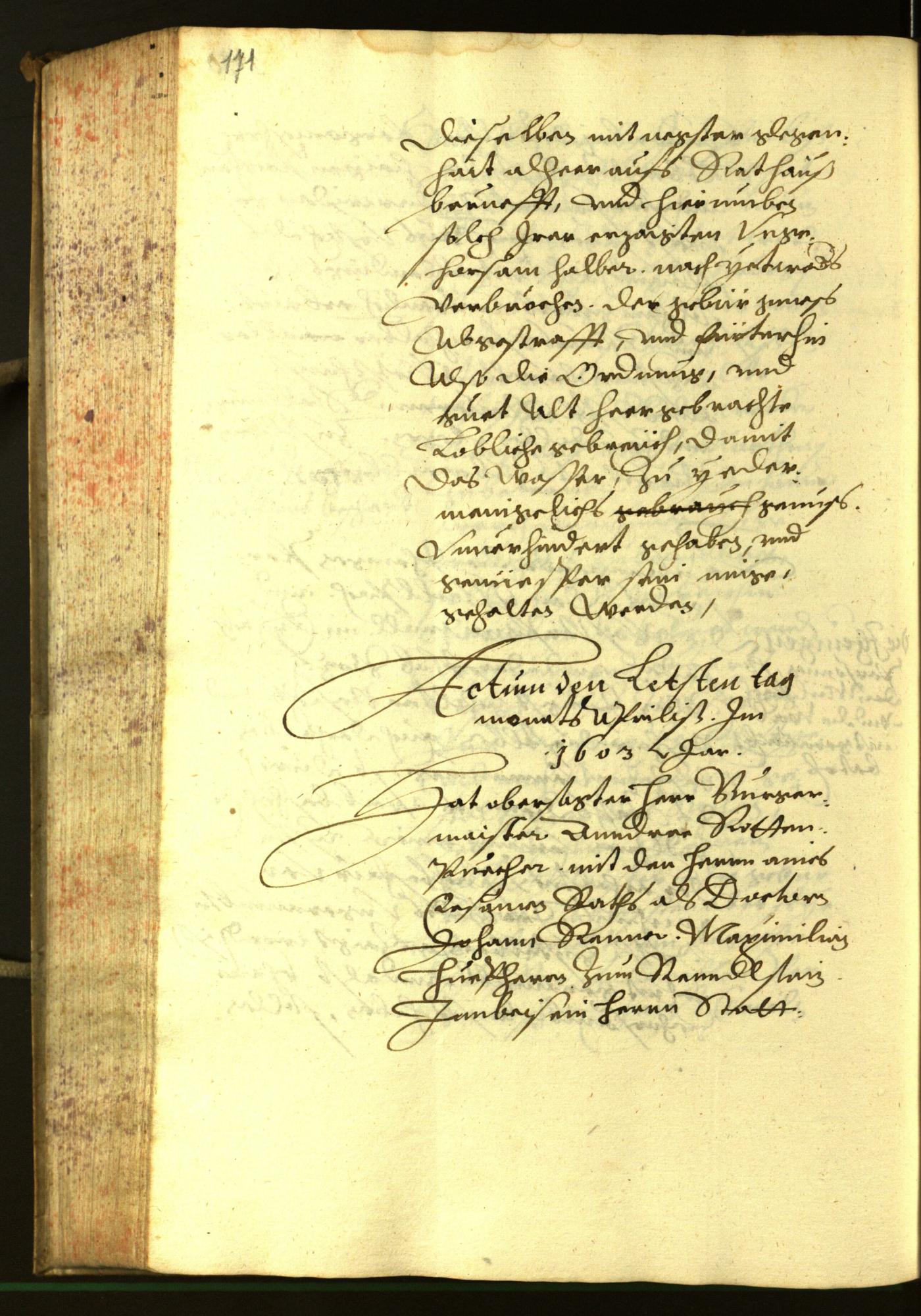 Civic Archives of Bozen-Bolzano - BOhisto Minutes of the council 1603 