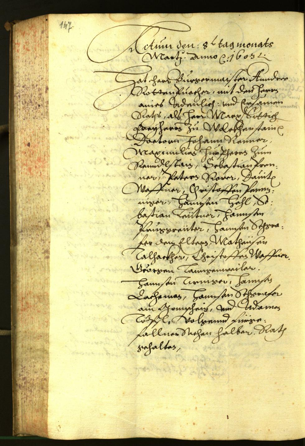 Stadtarchiv Bozen - BOhisto Ratsprotokoll 1603 