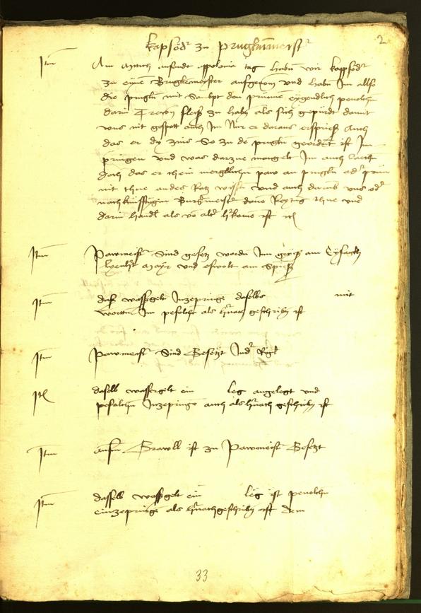 Stadtarchiv Bozen - BOhisto Ratsprotokoll 1474 