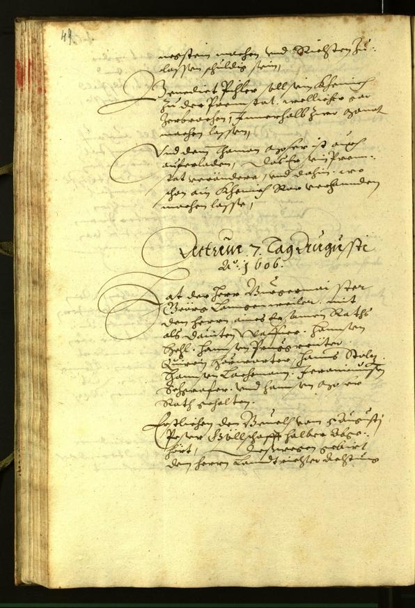 Stadtarchiv Bozen - BOhisto Ratsprotokoll 1606 