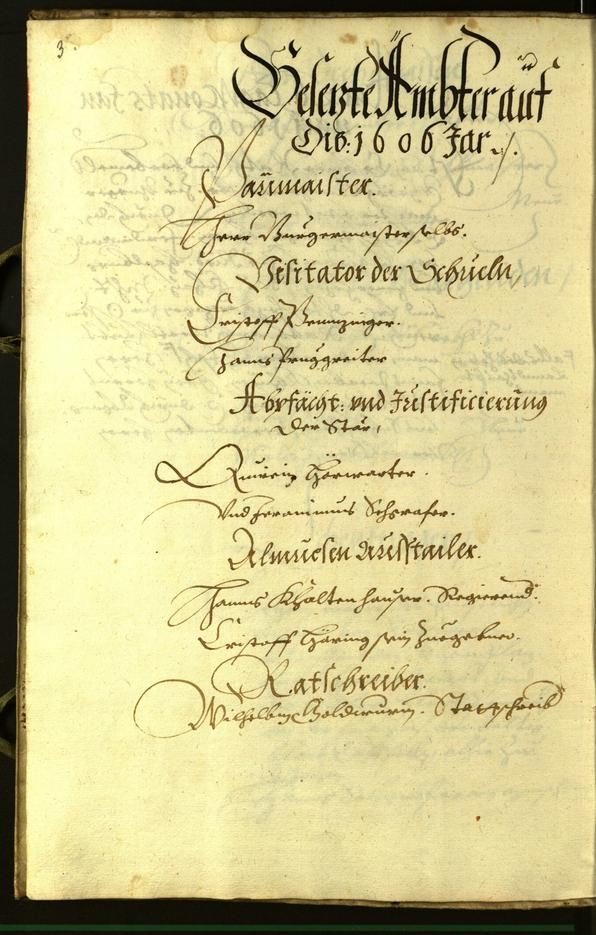 Civic Archives of Bozen-Bolzano - BOhisto Minutes of the council 1606 