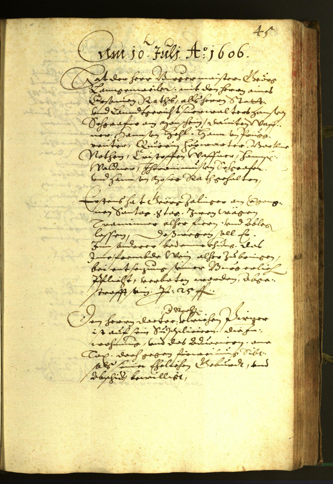 Civic Archives of Bozen-Bolzano - BOhisto Minutes of the council 1606 