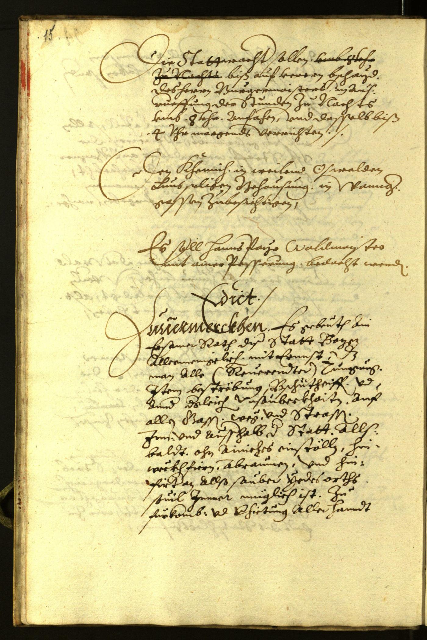 Civic Archives of Bozen-Bolzano - BOhisto Minutes of the council 1606 