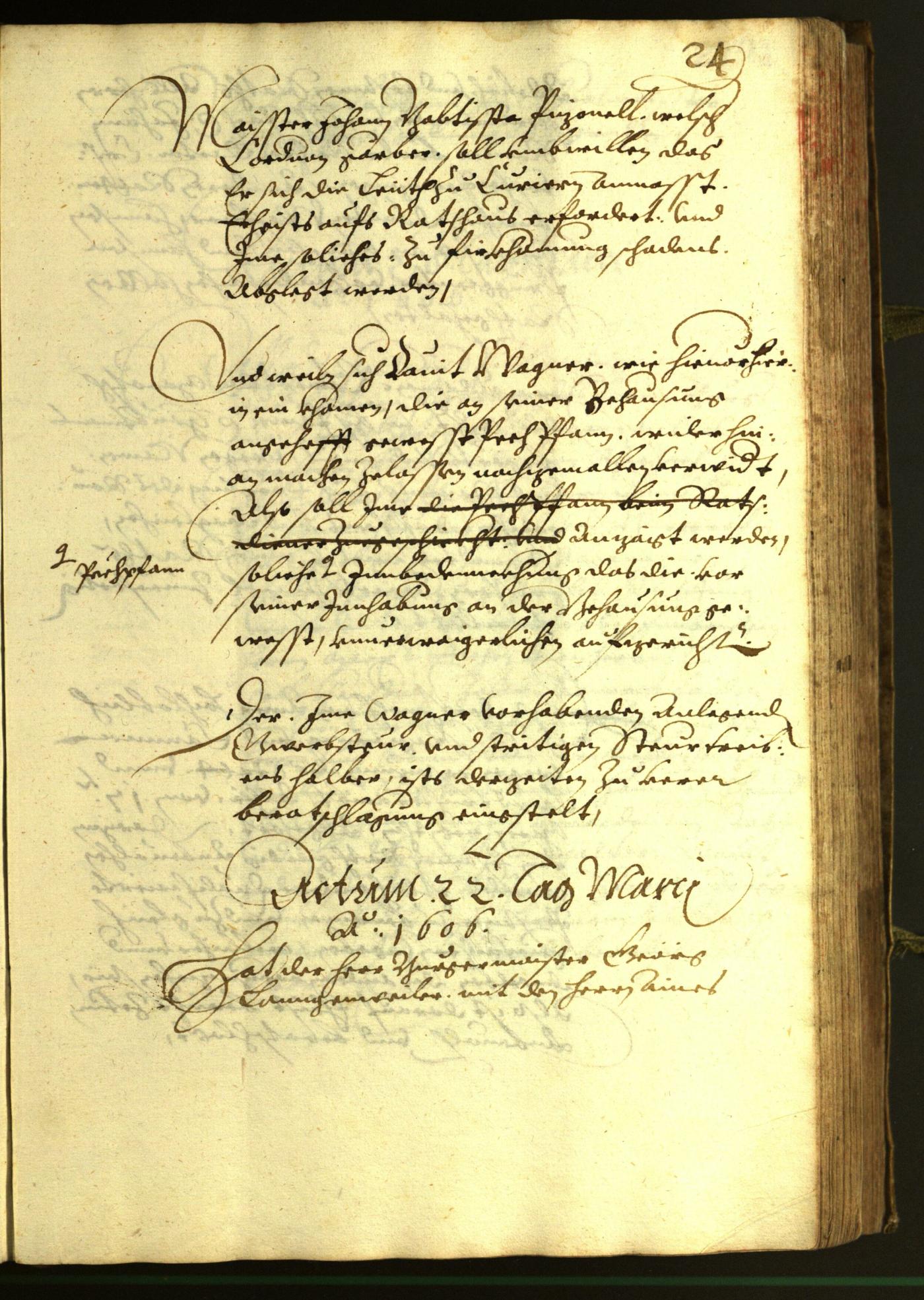 Stadtarchiv Bozen - BOhisto Ratsprotokoll 1606 