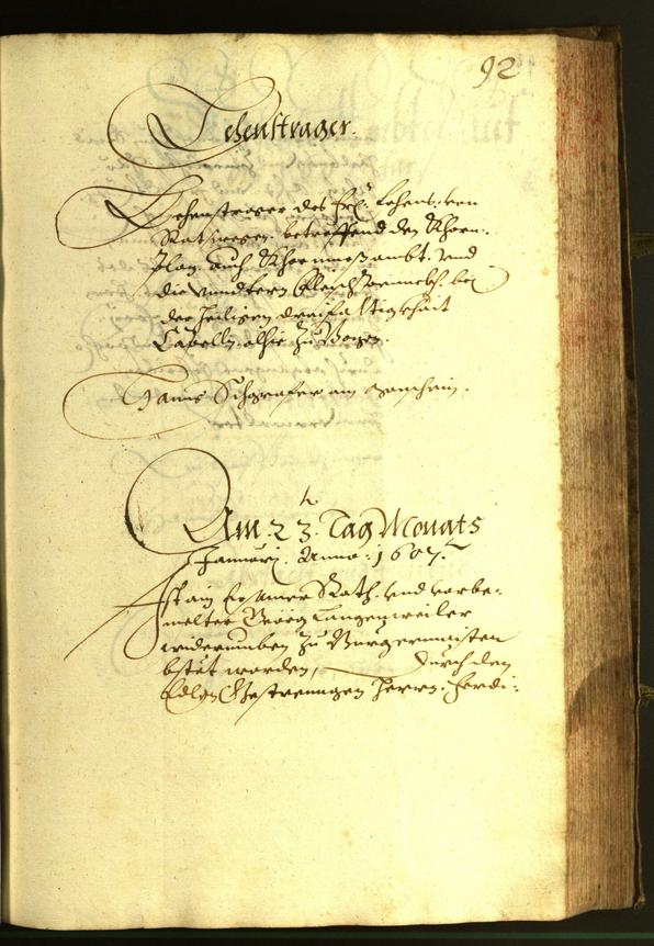 Stadtarchiv Bozen - BOhisto Ratsprotokoll 1607 