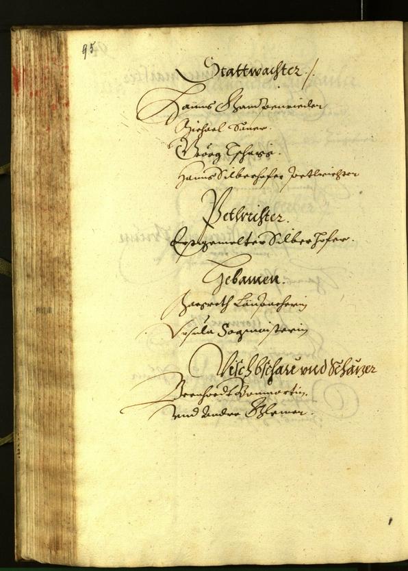 Stadtarchiv Bozen - BOhisto Ratsprotokoll 1607 