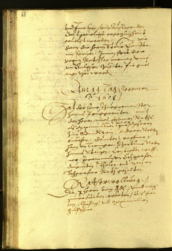 Stadtarchiv Bozen - BOhisto Ratsprotokoll 1608 