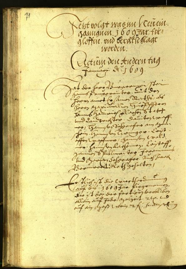 Stadtarchiv Bozen - BOhisto Ratsprotokoll 1608 