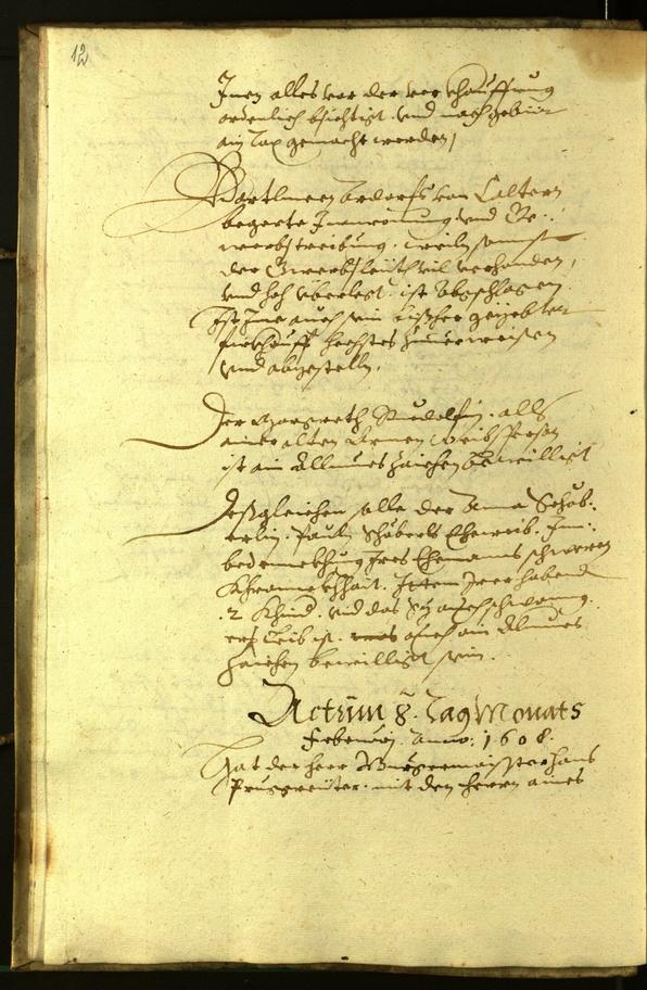 Stadtarchiv Bozen - BOhisto Ratsprotokoll 1608 