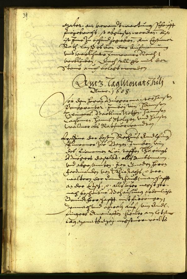 Civic Archives of Bozen-Bolzano - BOhisto Minutes of the council 1608 