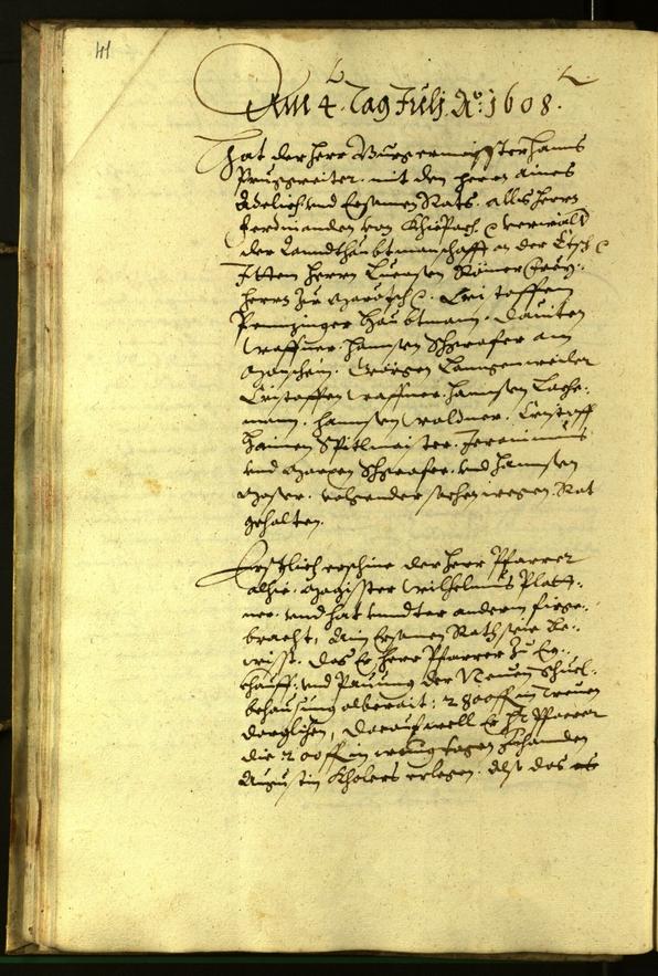 Stadtarchiv Bozen - BOhisto Ratsprotokoll 1608 