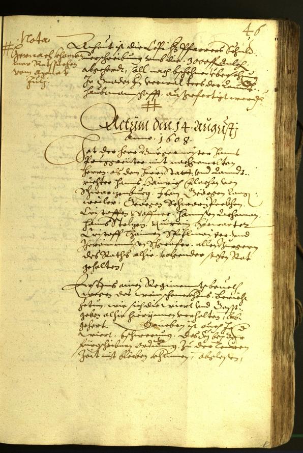 Civic Archives of Bozen-Bolzano - BOhisto Minutes of the council 1608 