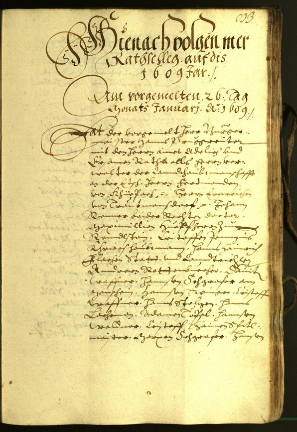 Civic Archives of Bozen-Bolzano - BOhisto Minutes of the council 1609 