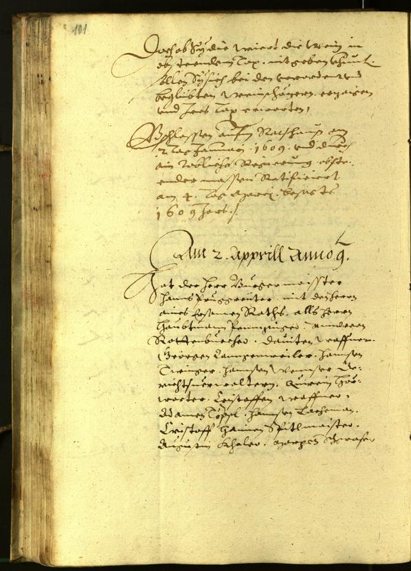 Stadtarchiv Bozen - BOhisto Ratsprotokoll 1609 