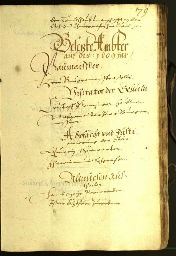 Civic Archives of Bozen-Bolzano - BOhisto Minutes of the council 1609 