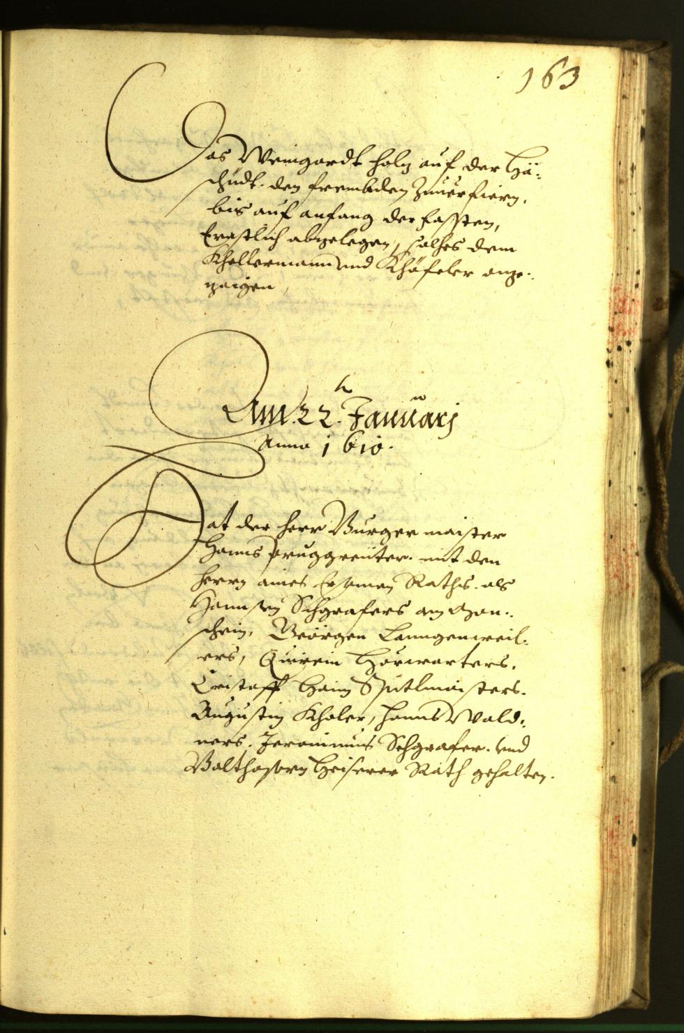 Stadtarchiv Bozen - BOhisto Ratsprotokoll 1609 