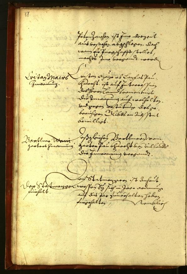 Stadtarchiv Bozen - BOhisto Ratsprotokoll 1610 