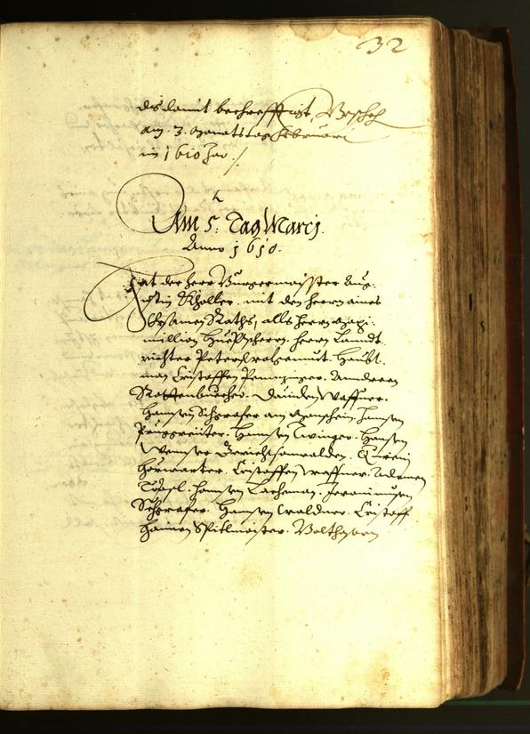 Stadtarchiv Bozen - BOhisto Ratsprotokoll 1610 