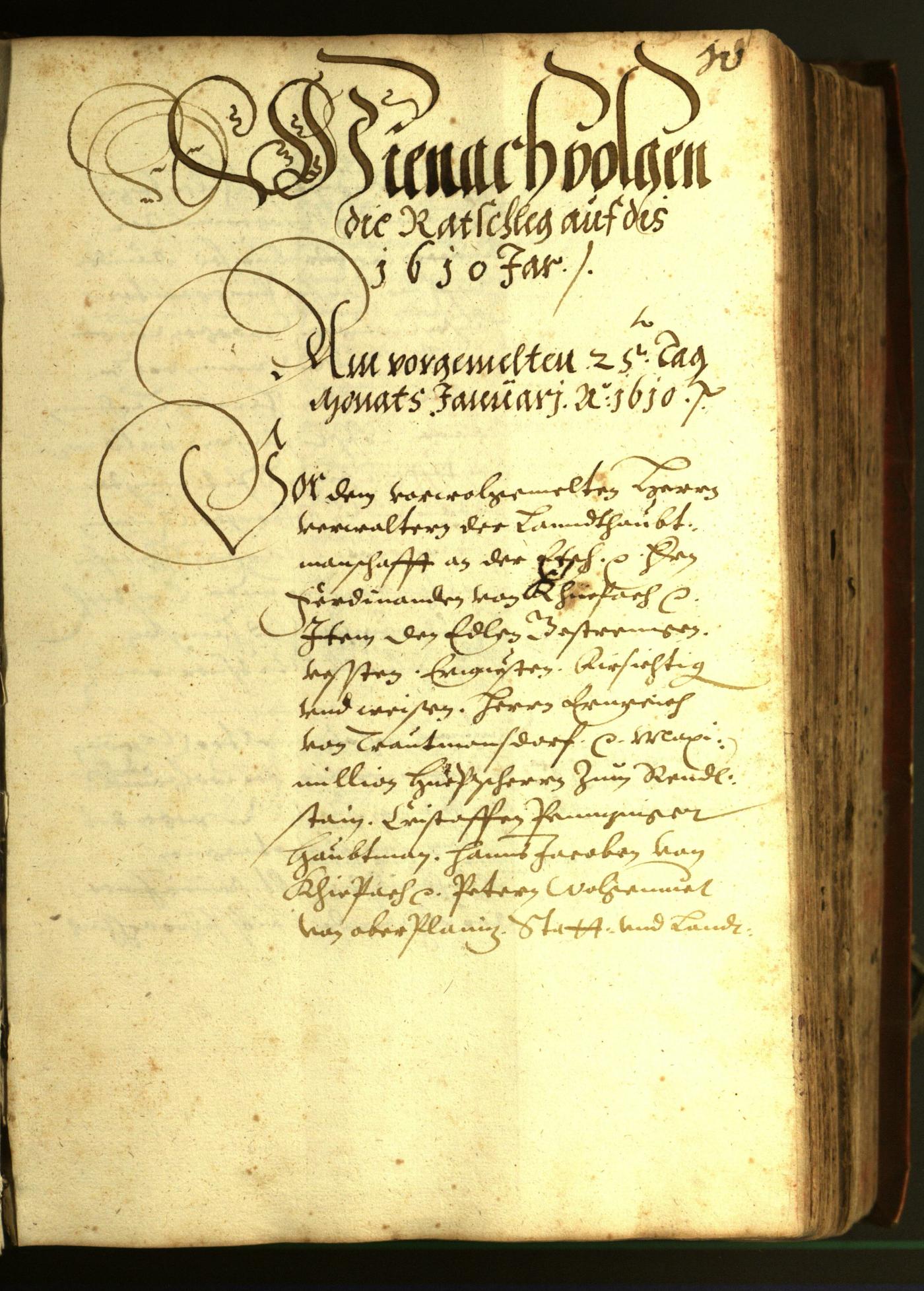 Stadtarchiv Bozen - BOhisto Ratsprotokoll 1610 