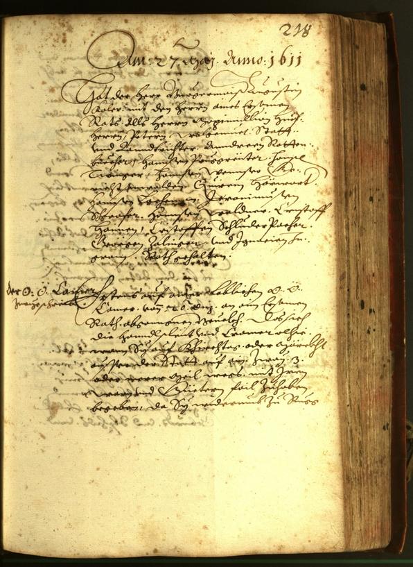 Stadtarchiv Bozen - BOhisto Ratsprotokoll 1611 