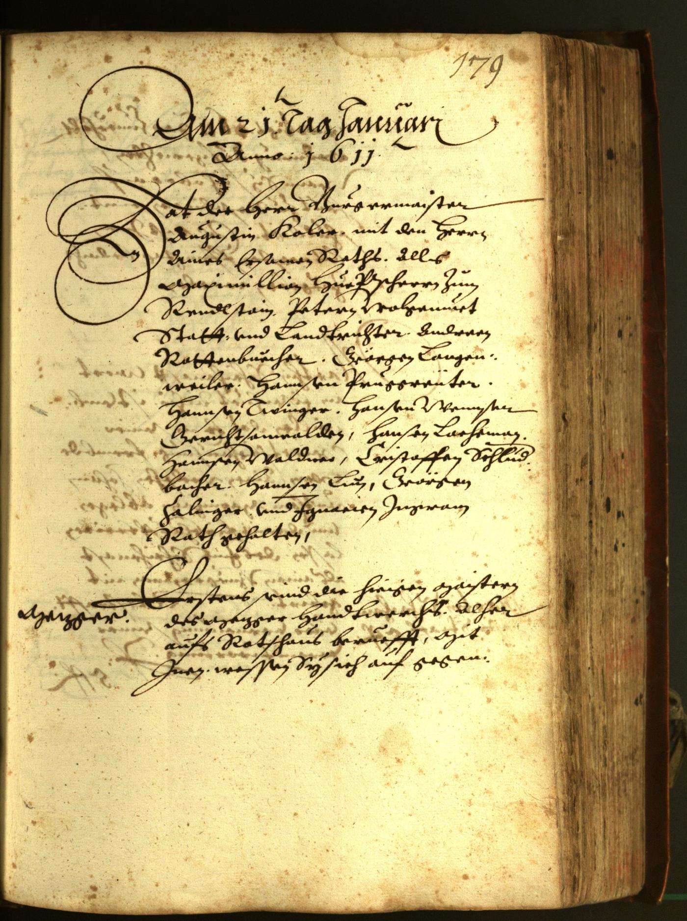 Stadtarchiv Bozen - BOhisto Ratsprotokoll 1611 