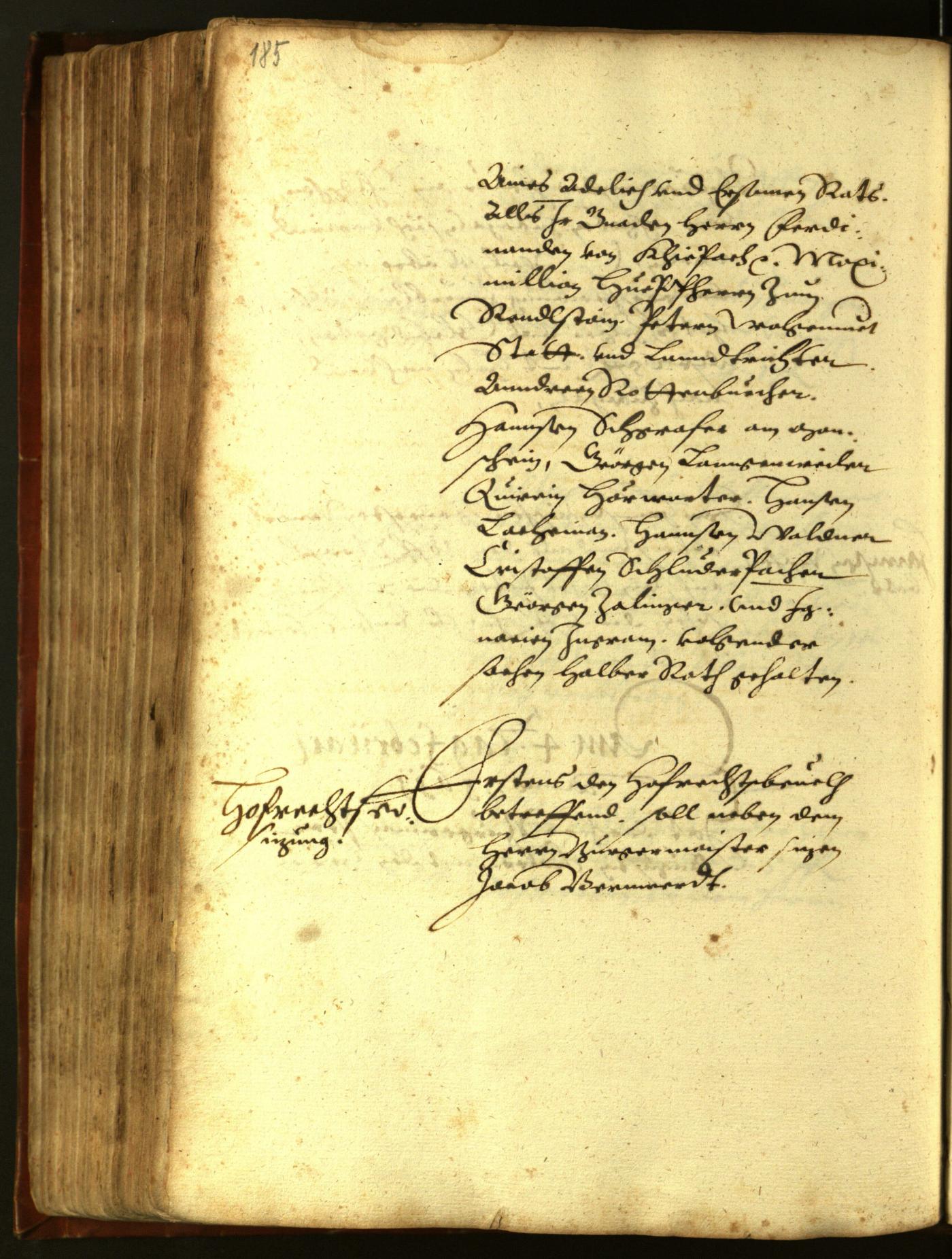 Stadtarchiv Bozen - BOhisto Ratsprotokoll 1611 