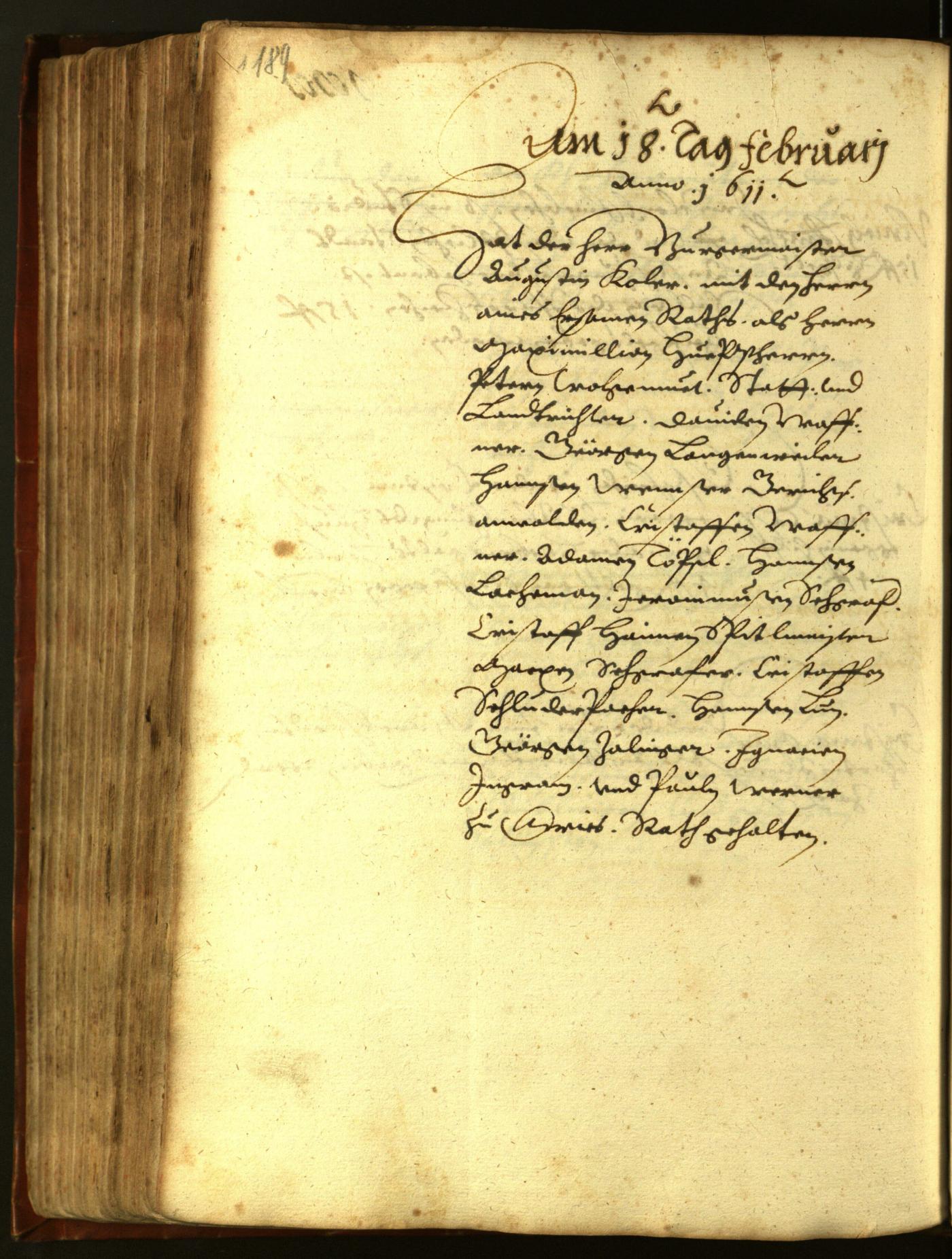 Stadtarchiv Bozen - BOhisto Ratsprotokoll 1611 