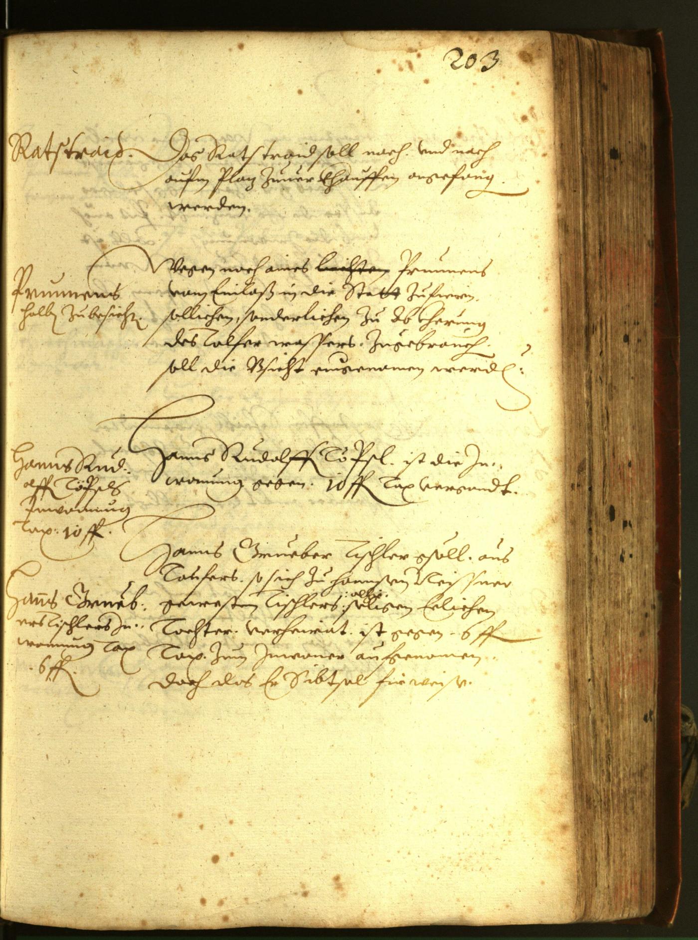 Stadtarchiv Bozen - BOhisto Ratsprotokoll 1611 