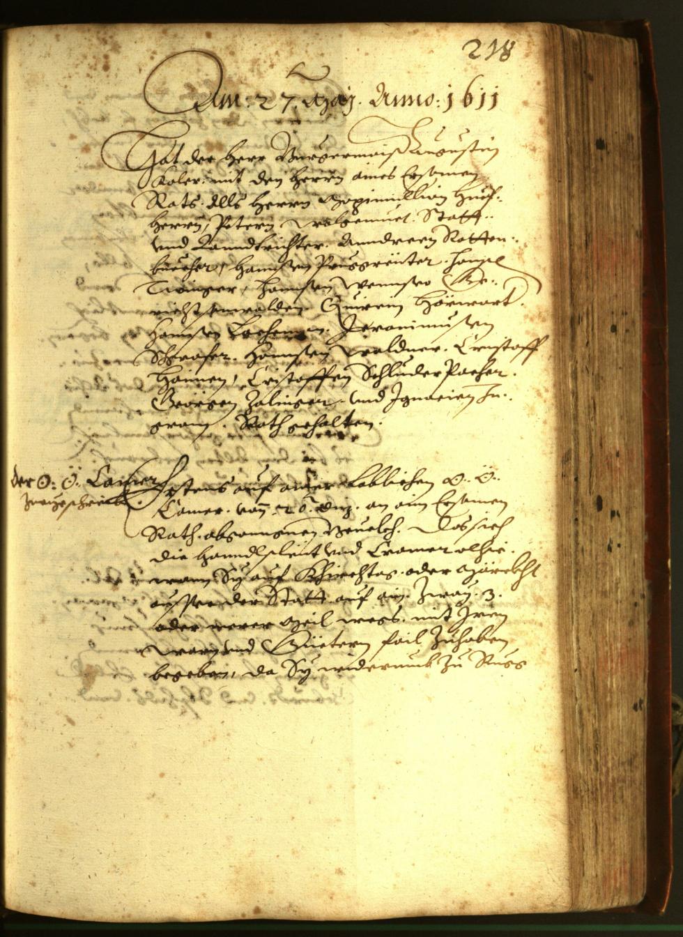 Stadtarchiv Bozen - BOhisto Ratsprotokoll 1611 