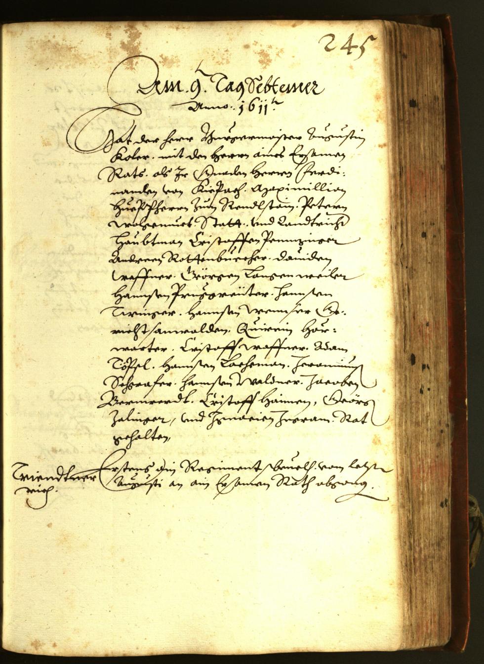 Stadtarchiv Bozen - BOhisto Ratsprotokoll 1611 