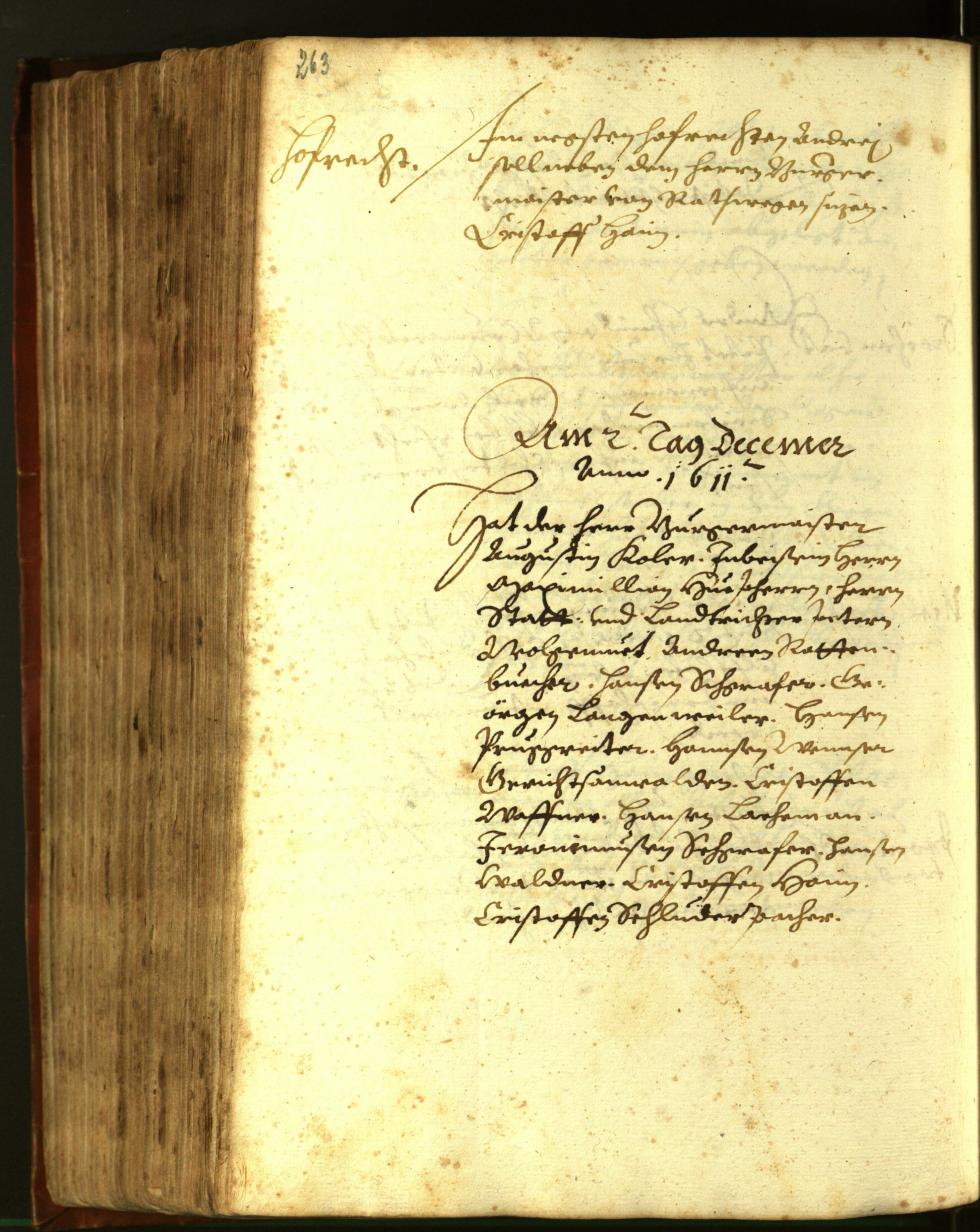 Stadtarchiv Bozen - BOhisto Ratsprotokoll 1611 