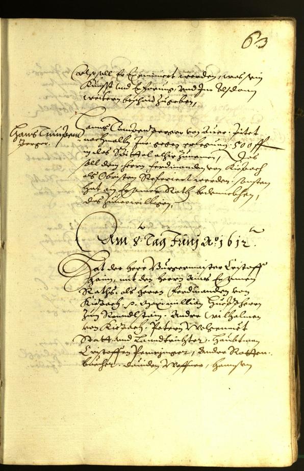 Stadtarchiv Bozen - BOhisto Ratsprotokoll 1612 