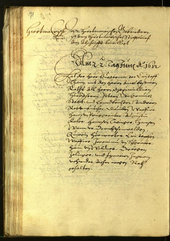 Stadtarchiv Bozen - BOhisto Ratsprotokoll 1612 