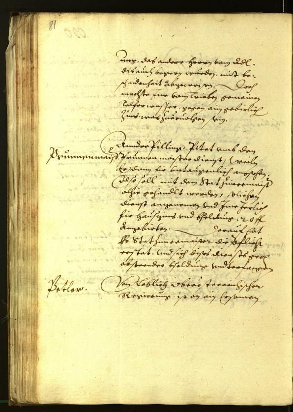 Stadtarchiv Bozen - BOhisto Ratsprotokoll 1612 