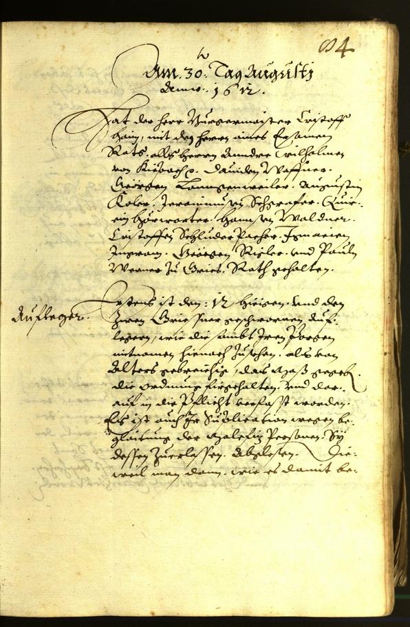 Civic Archives of Bozen-Bolzano - BOhisto Minutes of the council 1612 