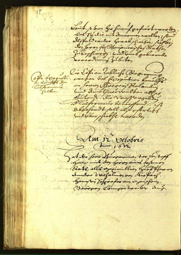 Stadtarchiv Bozen - BOhisto Ratsprotokoll 1612 