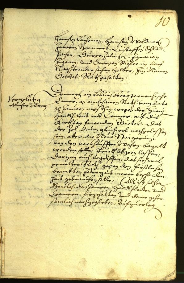 Stadtarchiv Bozen - BOhisto Ratsprotokoll 1612 