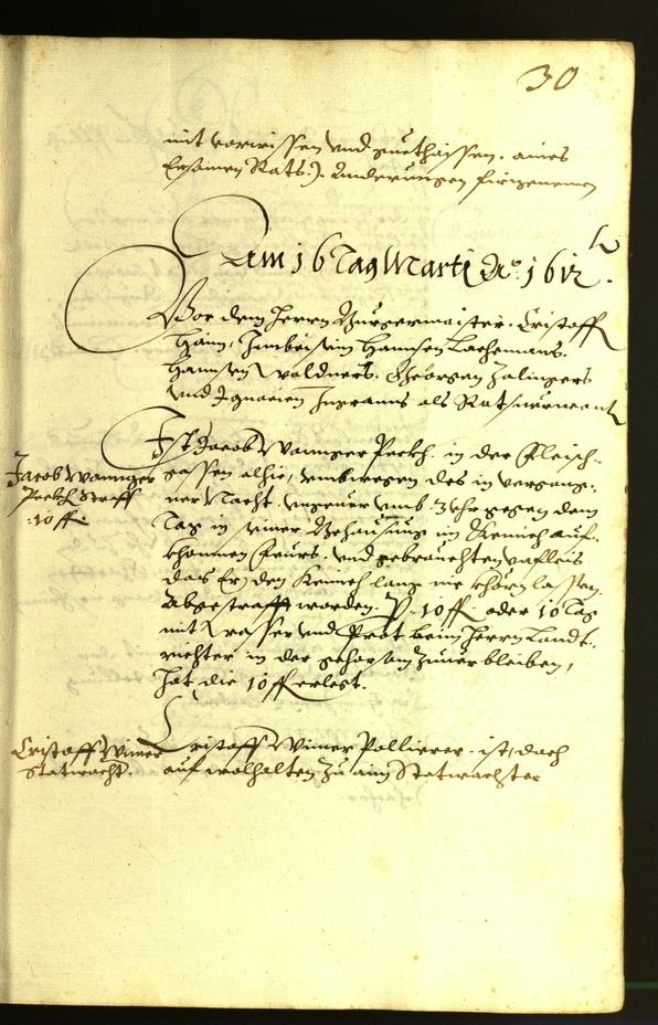 Stadtarchiv Bozen - BOhisto Ratsprotokoll 1612 