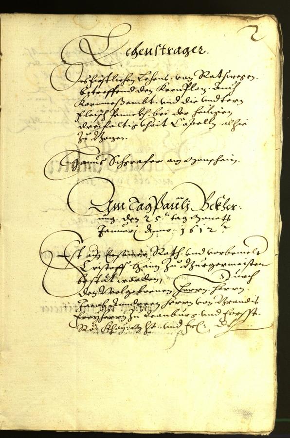 Stadtarchiv Bozen - BOhisto Ratsprotokoll 1612 