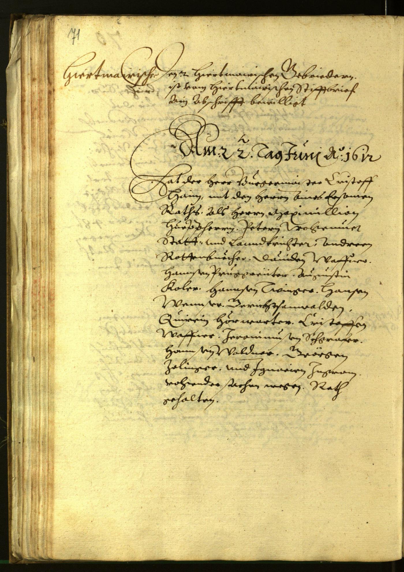 Stadtarchiv Bozen - BOhisto Ratsprotokoll 1612 