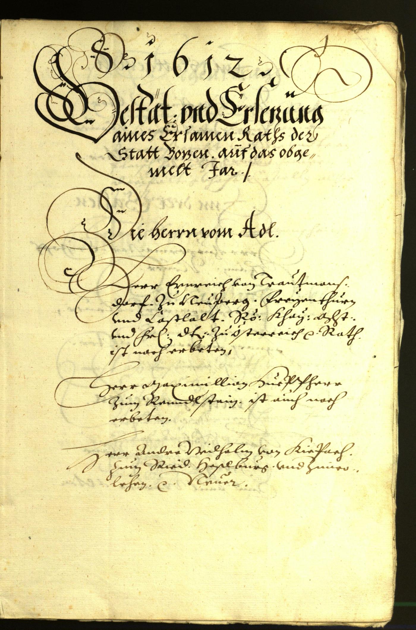 Stadtarchiv Bozen - BOhisto Ratsprotokoll 1612 