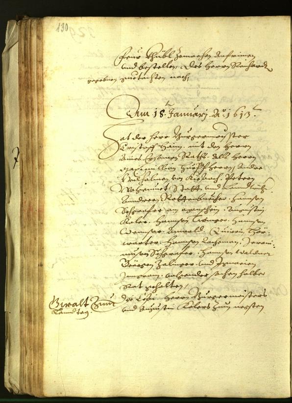 Stadtarchiv Bozen - BOhisto Ratsprotokoll 1613 