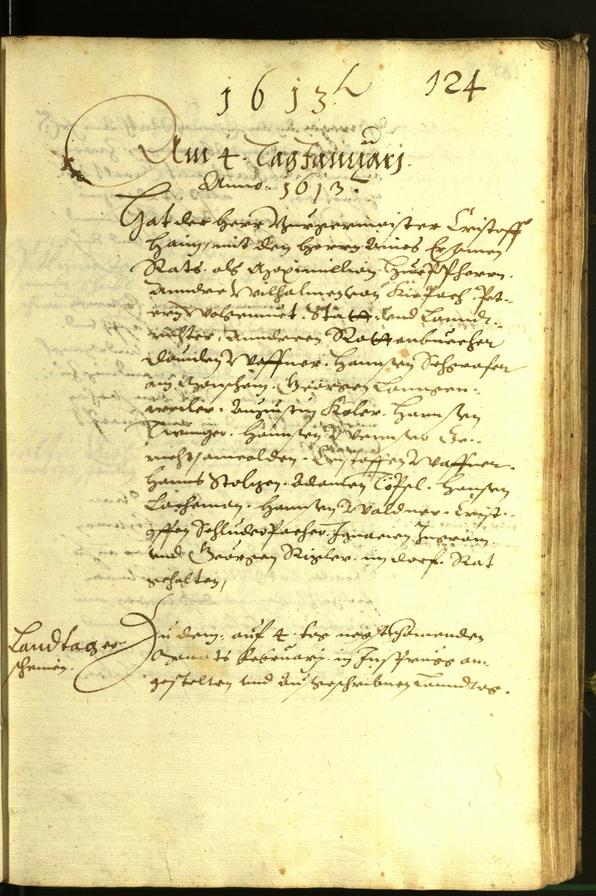 Stadtarchiv Bozen - BOhisto Ratsprotokoll 1613 