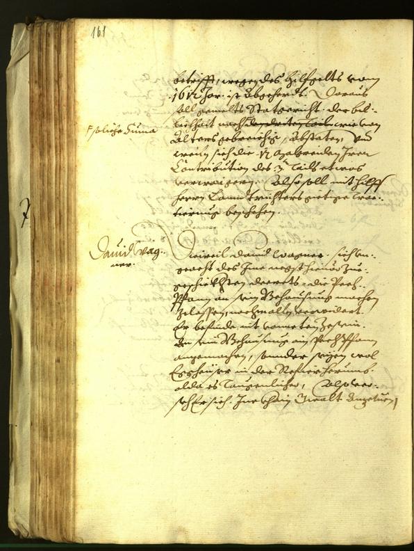 Stadtarchiv Bozen - BOhisto Ratsprotokoll 1613 